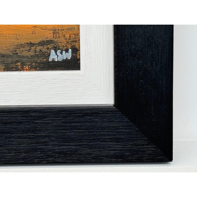 Angela Wakefield Black Orange & Golden Yellow Abstract Landscape by Contemporary British Artist 2025 For Sale - Image 4 of 15