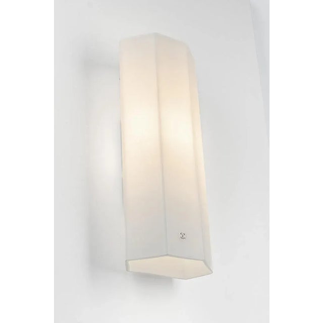 White Opal Glass Wall Sconces attributed to Peill & Putzler, Germany, 1970s, Set of 2 For Sale - Image 8 of 11