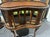 Queen Anne Late 20th Century Kidney Shaped Tea / Liquor Cabinet Table W/Beveled Glass & Wood Serving Tray For Sale - Image 3 of 5