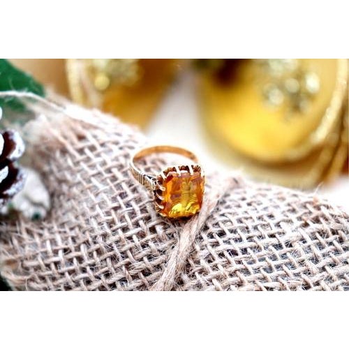 Embossed Gold Ring For Sale - Image 3 of 7