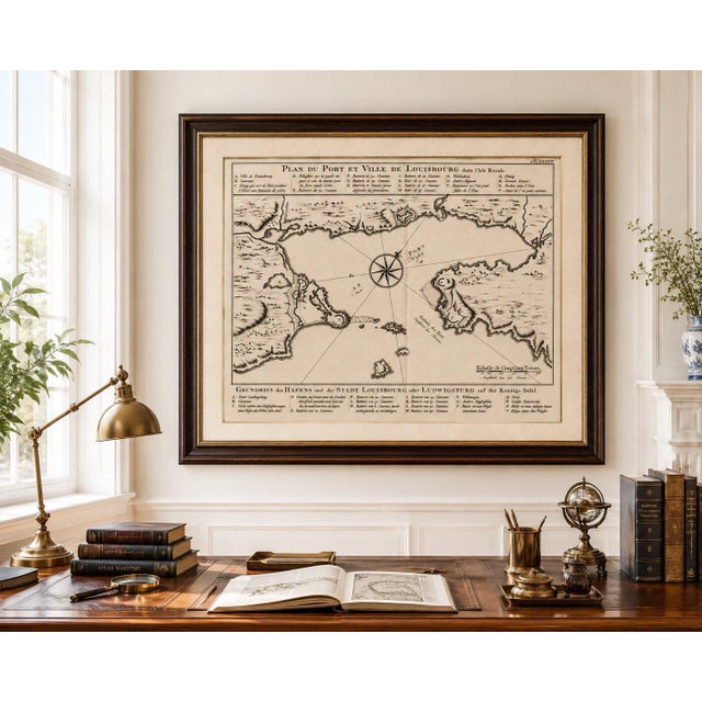 Plan of Louisbourg Harbor and Fortress, Cape Breton Island, 1756 For Sale - Image 9 of 10