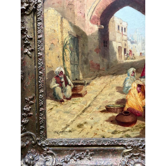 Orientalist Painting of Cairo by Austrian Artist Franz Richard Unterberger For Sale - Image 15 of 15