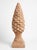This grand vintage terracotta finial features a classic pinecone motif mounted on a fluted pedestal base with a square...