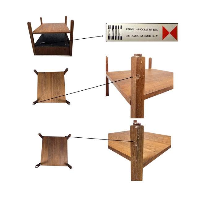 1950s Knoll Bedside Tables (Set of 2) For Sale - Image 9 of 10