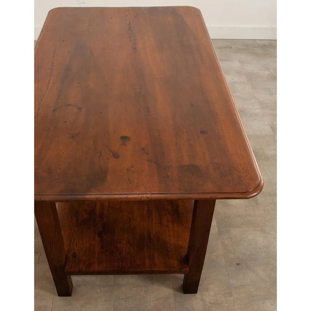 French 19th Century Two Board Walnut and Oak Work Table For Sale - Image 10 of 12