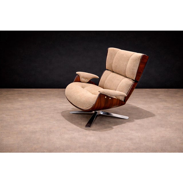 Brazilian Modern "Paulistana" Armchair With Ottoman by Jorge Zalszupin, C. 1959 - Lot 802a For Sale - Image 13 of 18