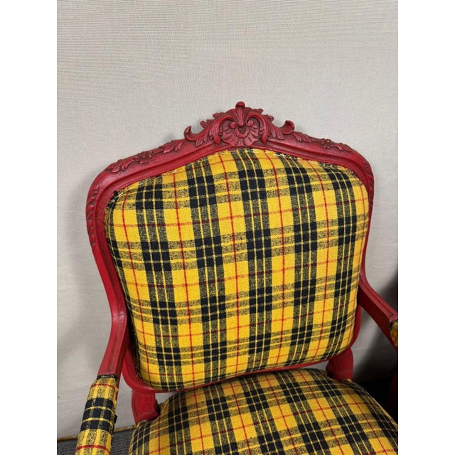 Set of 19th Century Style Armchairs For Sale - Image 4 of 8