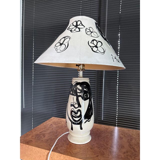 Peter Keil 1970s Peter Keil Original Abstract Lamp and Shade Painting For Sale - Image 4 of 7