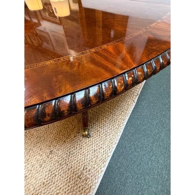Henredon Neoclassical Mahogany Extension Dining Table For Sale - Image 11 of 18