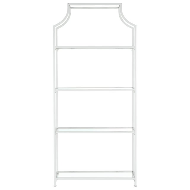 White 4 Tier Etagere in White For Sale - Image 8 of 8