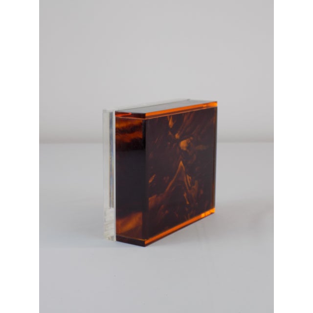 Vintage Square Box in Acrylic, 1970s, in Flawless conditions. Designed 1970 to 1979