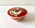 Red Covered Porcelain Candy Dish With Handpainted Dragon Decoration by Wallenberg Germany For Sale In San Diego - Image 6 of 6