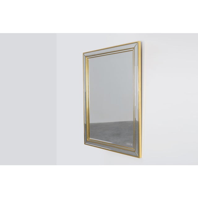 20th Century Hollywood Regency Metal Mirror by Deknudt, Belgium, 1980s For Sale - Image 4 of 11