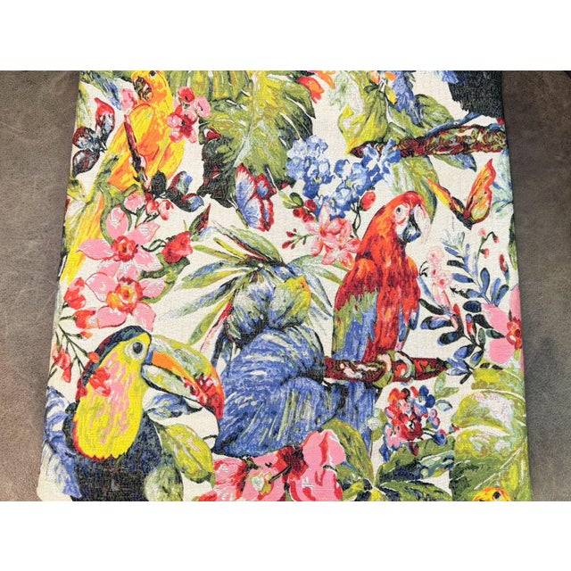 Woven Tropical Jungle Pillow Cover For Sale - Image 13 of 17
