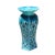 2020s Ceramic Clay Turquoise Round Tall Pedestal Table Flower Display Stand For Sale - Image 5 of 7
