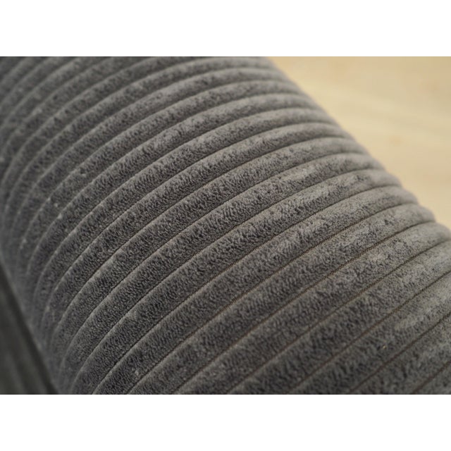 Italian Grey Velour Armchair, 1980s For Sale - Image 10 of 14