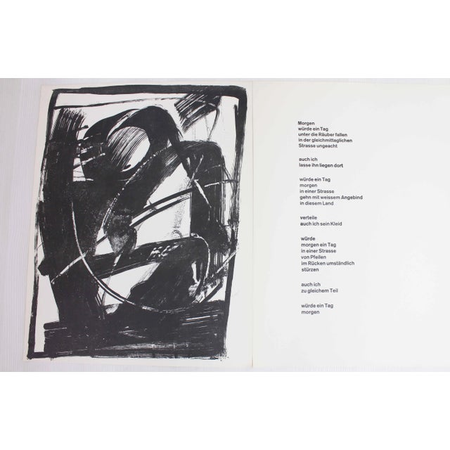 Lithograph of the Swiss Artist Bernd Völkle 1963 This original lithograph has been published with 100 copies for the...