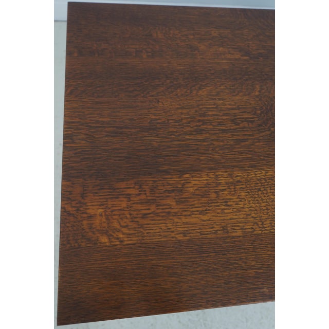 Wood Stickley Mission Oak 2 Drawer Desk For Sale - Image 7 of 18