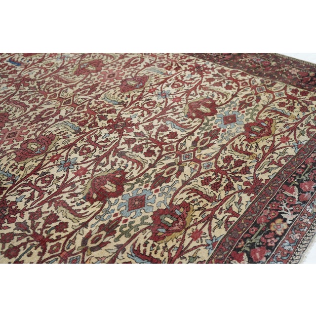 Early 19th Century Late 19th Century Antique Farahan Sarouk Rug 4'6'' X 6'8'' For Sale - Image 5 of 10