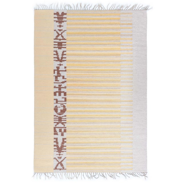 Doris Leslie Blau Finland Flat Woven Rug by Alestalon Mattokutomo For Sale