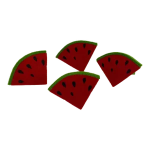 Vintage Felt Watermelon Shaped Napkin Rings - Set of 4