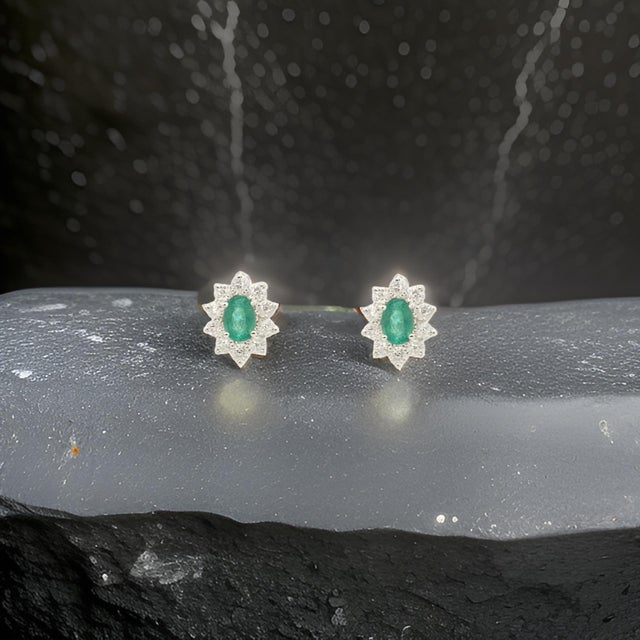 Natural Emerald Diamond Earrings 14k White Gold 2.4 TCW Certified For Sale In New York - Image 6 of 12