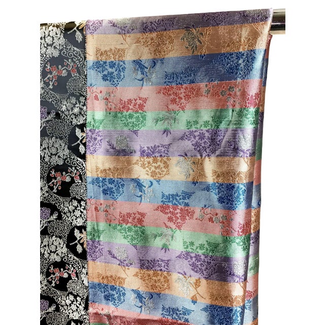 Silk Rayon Double Jacquard Upholstery Fabric For Sale - Image 10 of 11