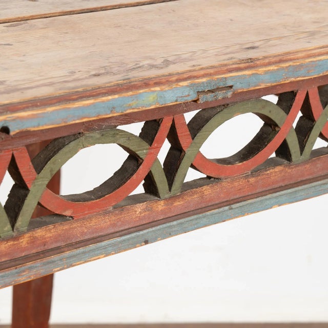 Wood Original Red Painted Side Table From Sweden, Circa 1820 For Sale - Image 7 of 10