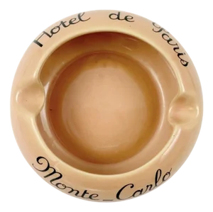 Vintage Hôtel De Paris Monte Carlo Orange Ceramic Ashtray Monaco