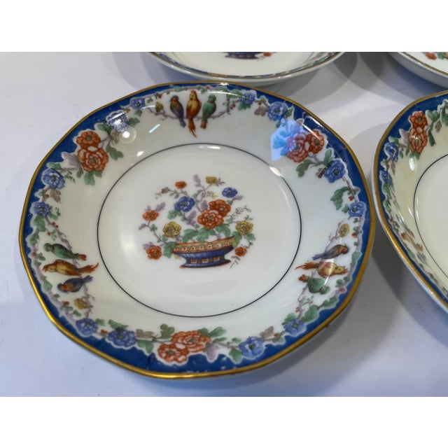 Vintage French Faience Limoges Berry Bowls - Set of 6 For Sale - Image 4 of 7