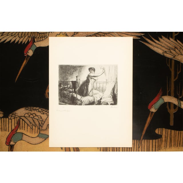 1939 After John Sloan "Turning Out the Light", First Edition Period Offset Lithograph For Sale - Image 4 of 8