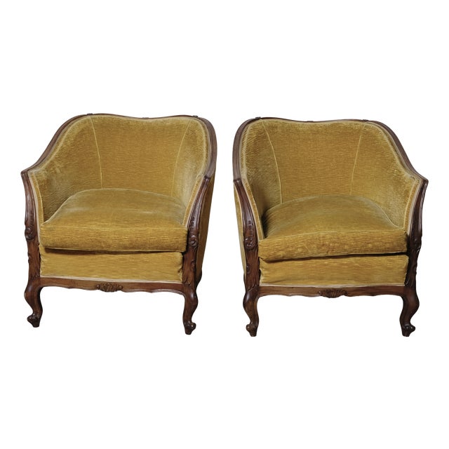 Chippendale Tub Armchairs by Citerio Meda, 1930s, Set of 2 For Sale