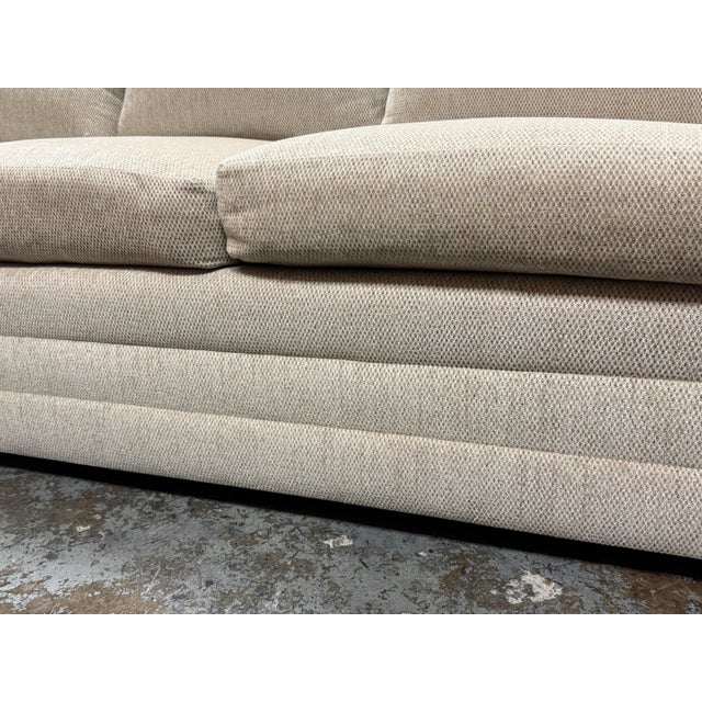 Kravet Custom Chenille Two Piece Sectional For Sale - Image 9 of 12