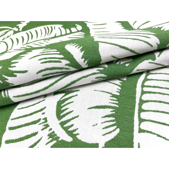 Sunbrella Martinique Grass Off White Green Botanical Palm Leaf Outdoor Upholstery Drapery Fabric For Sale - Image 4 of 7