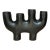 Modern Brutalist Style Black Metal 4 Pillar Candle Holder For Sale