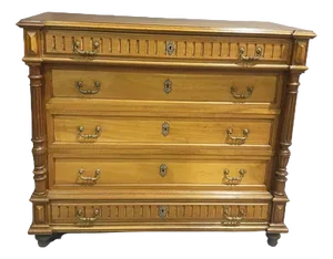 Vintage French Walnut Chest of Drawers