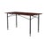 Dining table in perfect condition with typically Italian shapes, tapered legs and metal structure, the details are found...