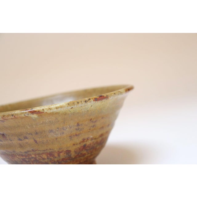 Petite Vintage Ochre Studio Pottery Bowl by Deanna Nichols For Sale - Image 10 of 15