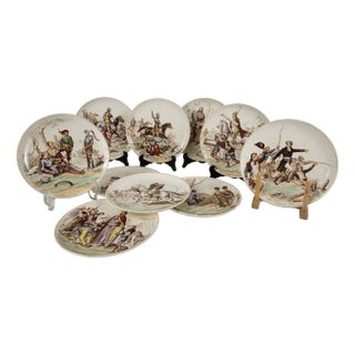Plates from Creil and Montereau, 19th Century, Set of 10 For Sale