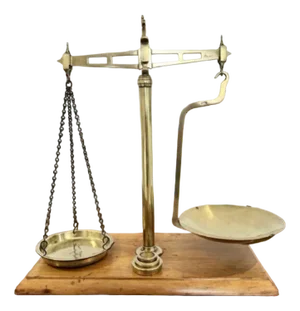 Antique Victorian Brass Scales, 1860, Set of 4