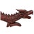 Brown Vintage Chinese Hand Carved Wooden Dragon Sculpture For Sale - Image 8 of 10