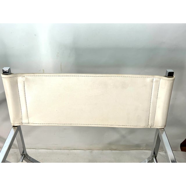 Vintage Milo Baughman Style Producer - Director Chrome Chairs - a Pair For Sale - Image 9 of 11