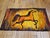 Vintage Mid-Century Handwoven Wool Tapestry, Galloping Horse Design, Yellow & Brown, 38” X 68” For Sale - Image 9 of 11