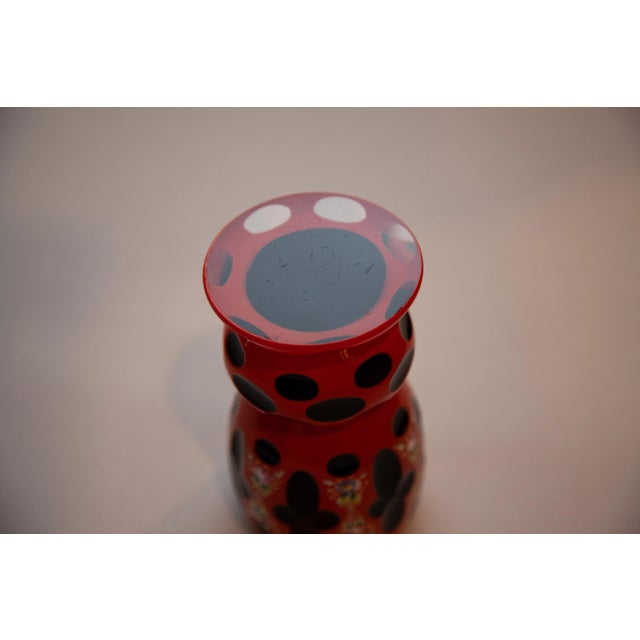 1900s Bohemian Double Overlay Beaker For Sale In Seattle - Image 6 of 7