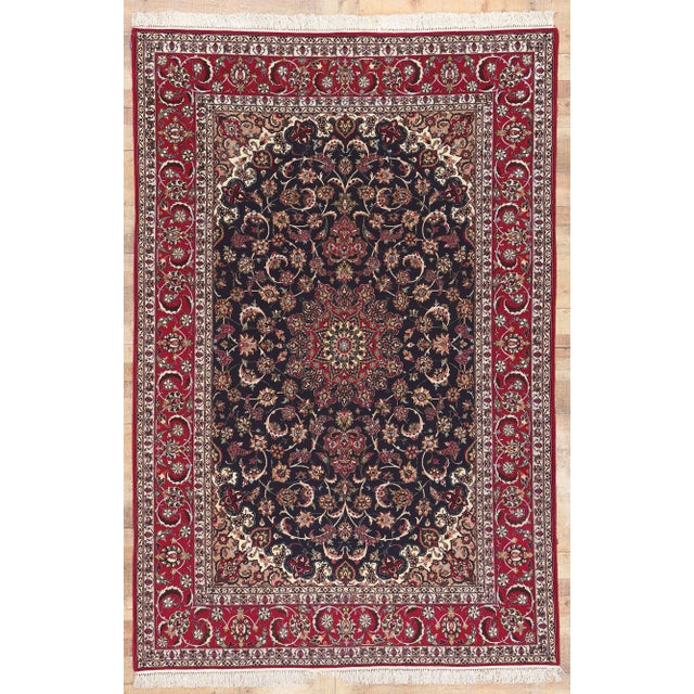 Vintage Persian Isfahan Rug - 06'09 X 10'00 For Sale - Image 9 of 9