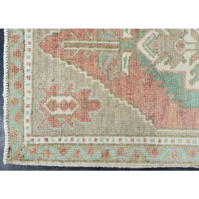 Turkish Turkish Mini Rug Oriental Hand Knotted Vintage Rug 1'8" x 3'4" #16779 For Sale - Image 3 of 8