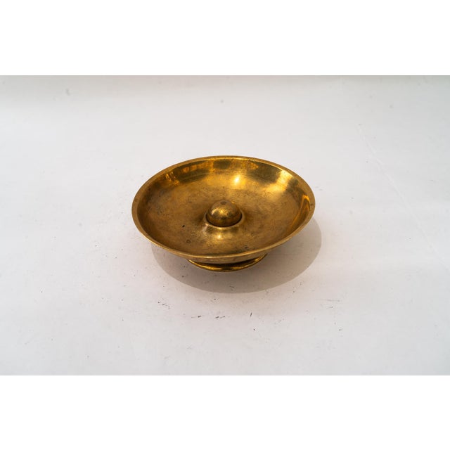 Gold Vintage Art Deco Ashtray in Brass, 1920s For Sale - Image 8 of 8