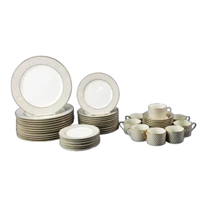 2000s Fitz & Floyd Dynasty Pattern Dinner Service- 40 Pieces