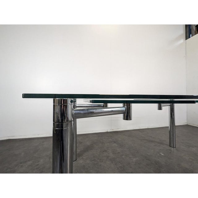 Extendable Coffee Table in Glass and Chrome For Sale - Image 3 of 14