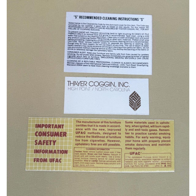 Off-white Thayer Coggin Curved Channeled Asymmetric Sofa, Usa 1980s For Sale - Image 8 of 9